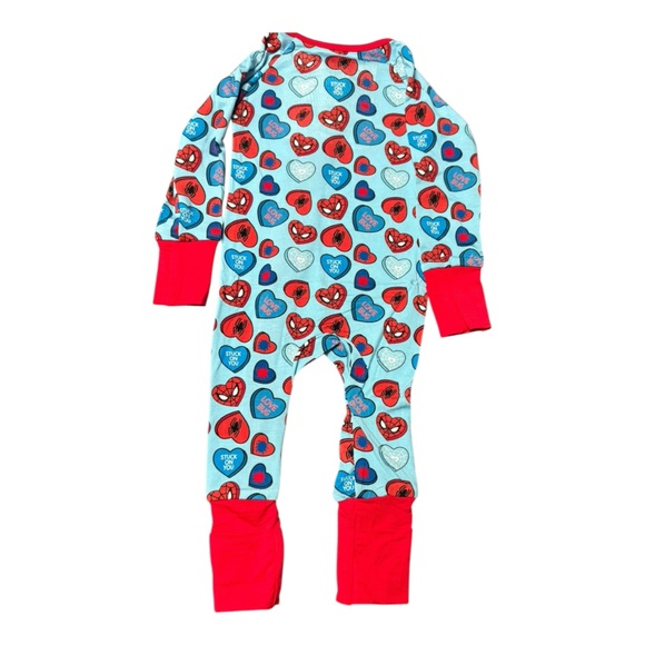 MB&CC Spider-man Valentines Bamboo Zippy 3-6 Months - Picture 2 of 4